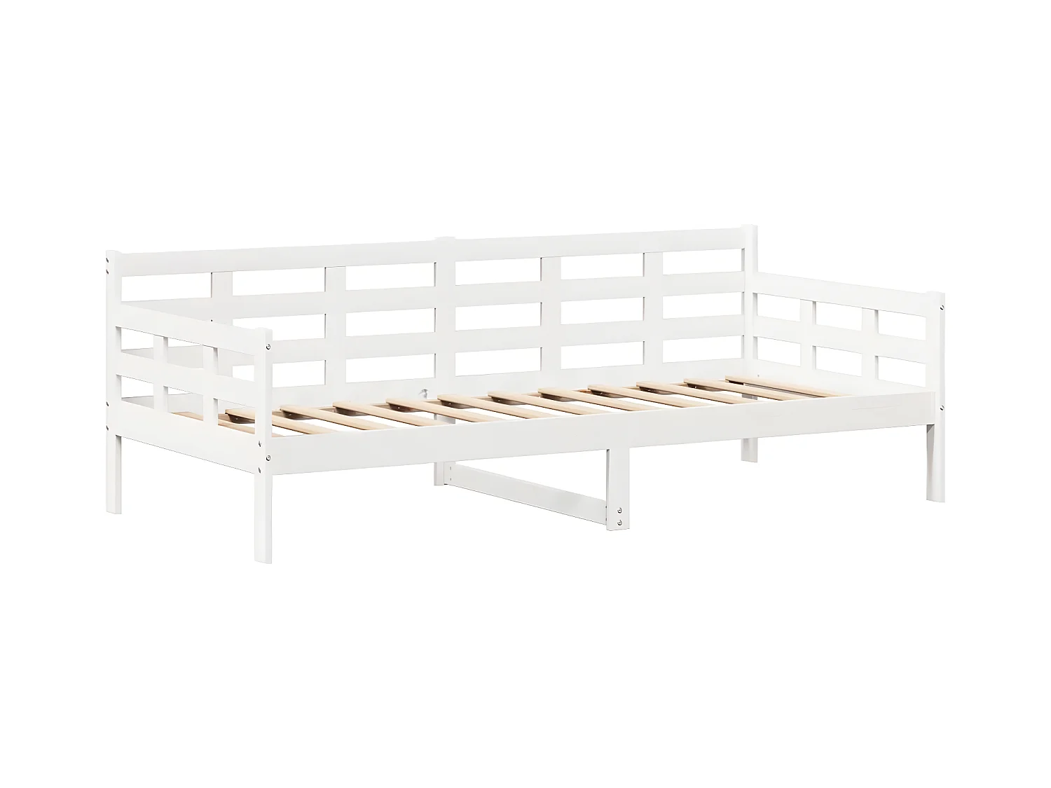 Lit de jour avec toit blanc 80x200 cm bois de pin massif