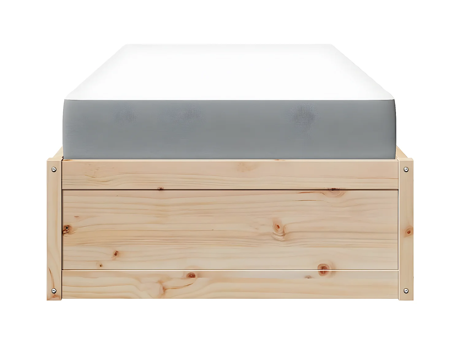 Lit avec matelas 90x200 cm bois massif de pin