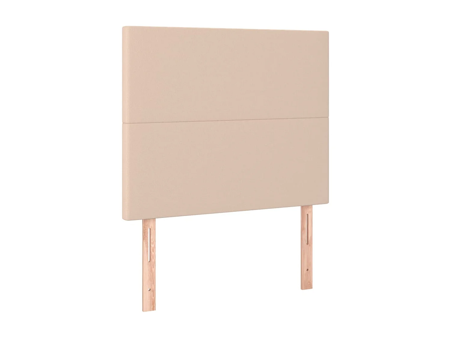 Cama box spring con colchón cuero sintético capuchino 120x200cm