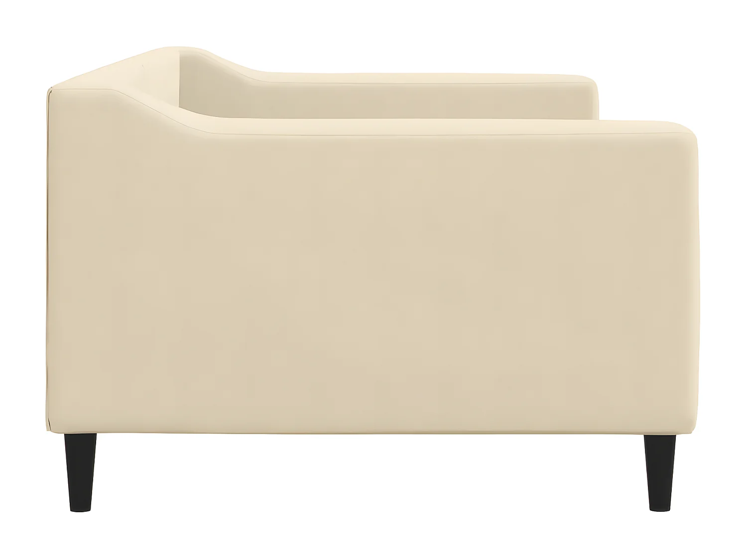 Lit de repos crème 90x200 cm tissu