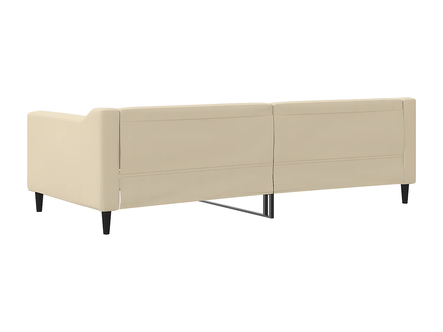 Lit de repos crème 90x200 cm tissu