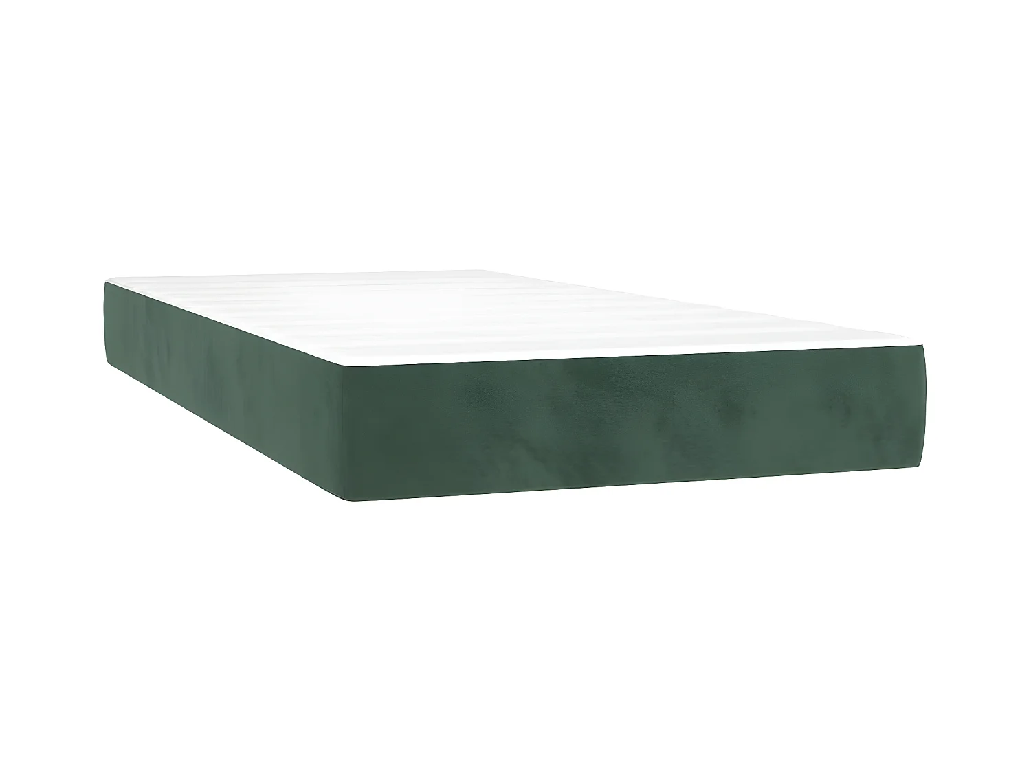 Cama com molas/colchão 90x190 cm veludo verde-escuro
