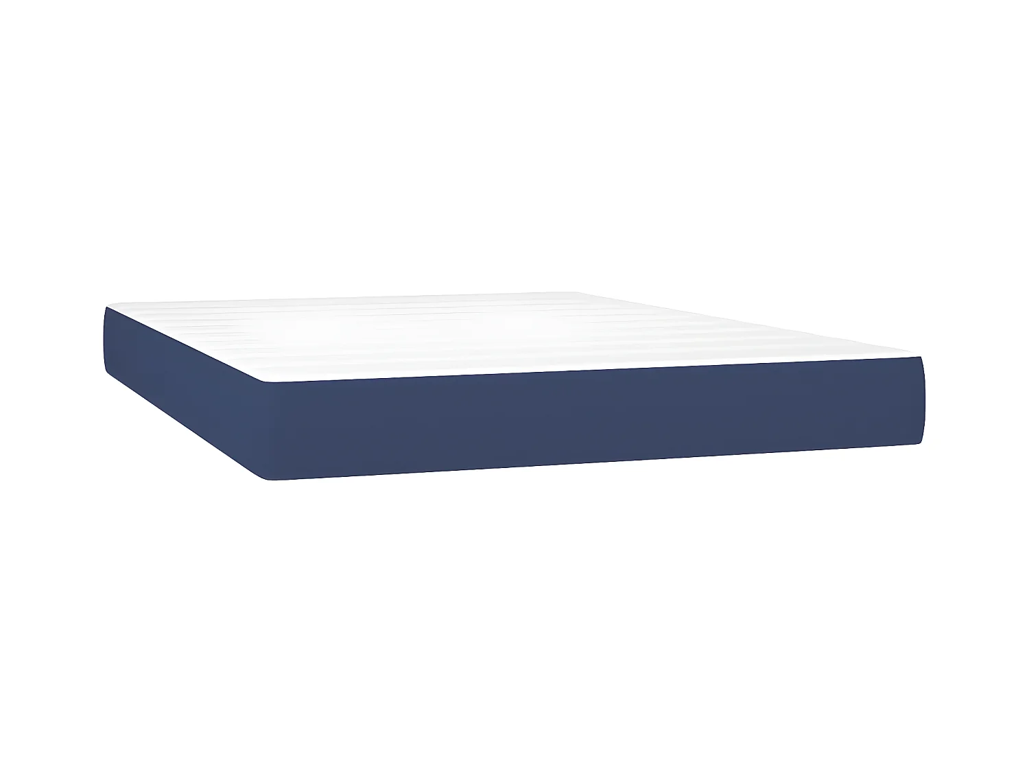 Lit à sommier tapissier avec matelas Bleu 140x200 cm Tissu