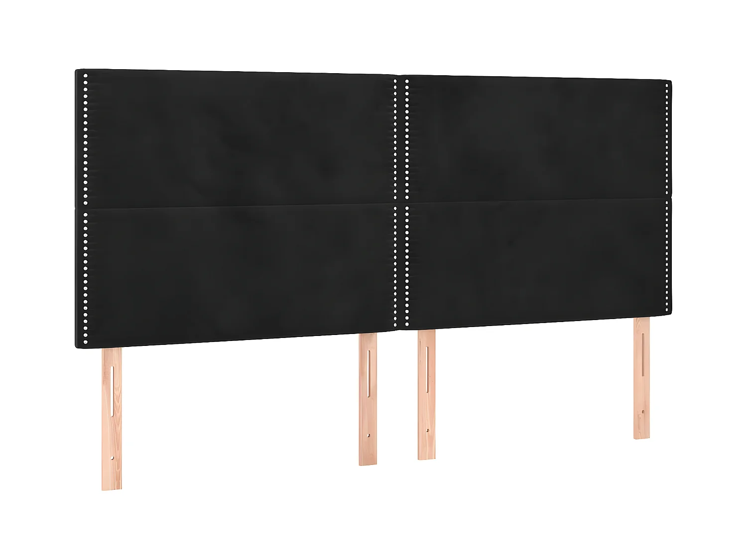 Lit à sommier tapissier et matelas Noir 160x200 cm Velours