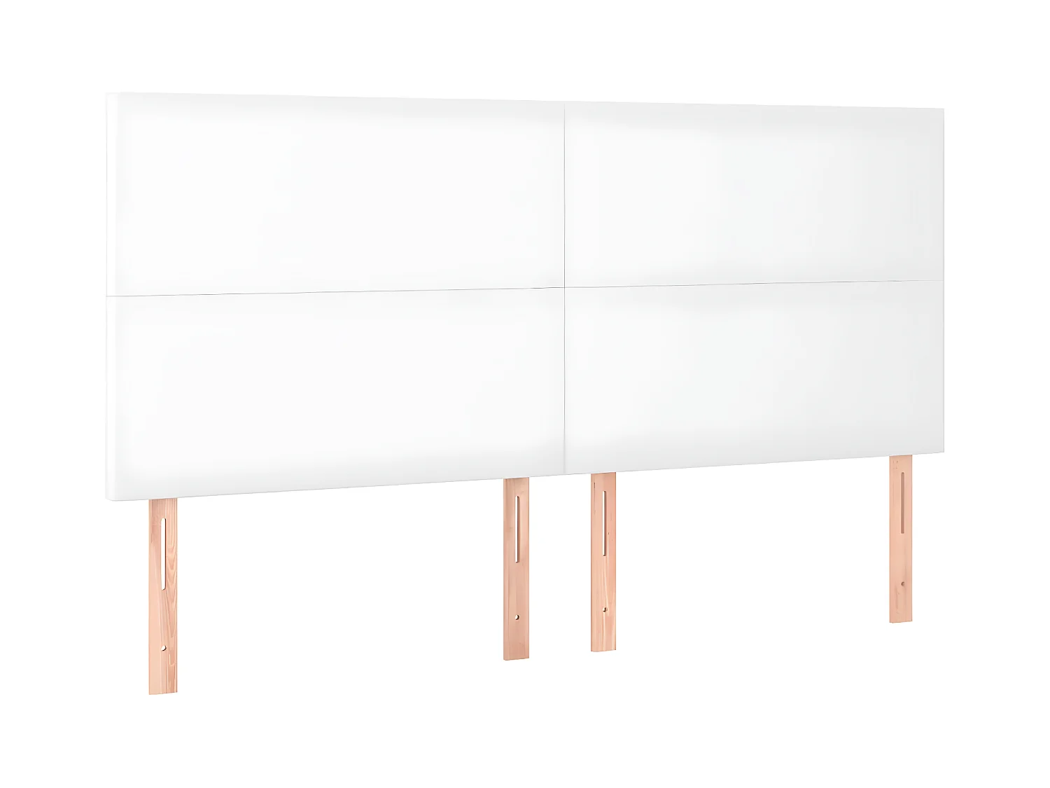 Lit à sommier tapissier avec matelas Blanc 200x200cm Similicuir