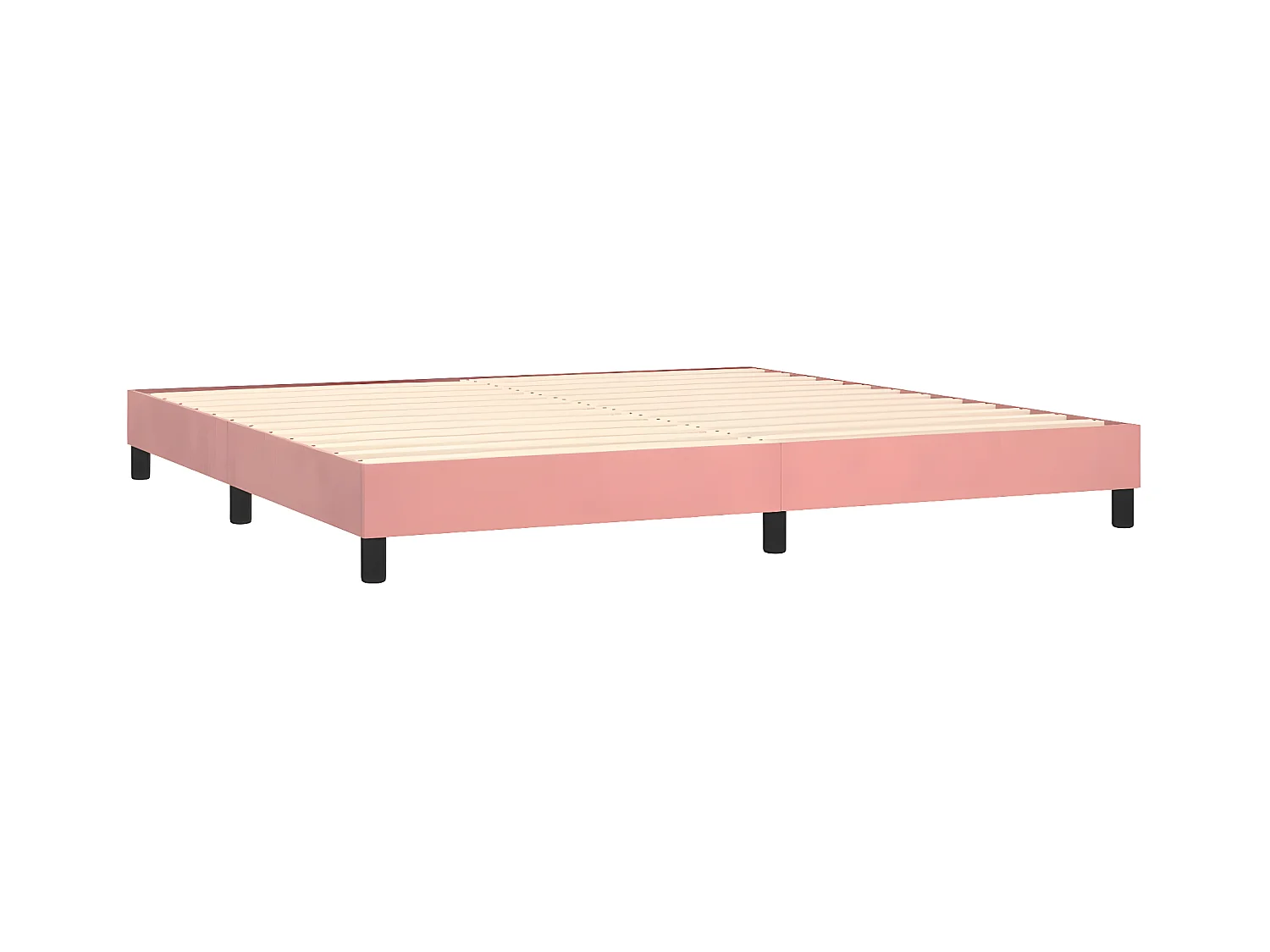 Lit à sommier tapissier avec matelas Rose 200x200 cm Velours