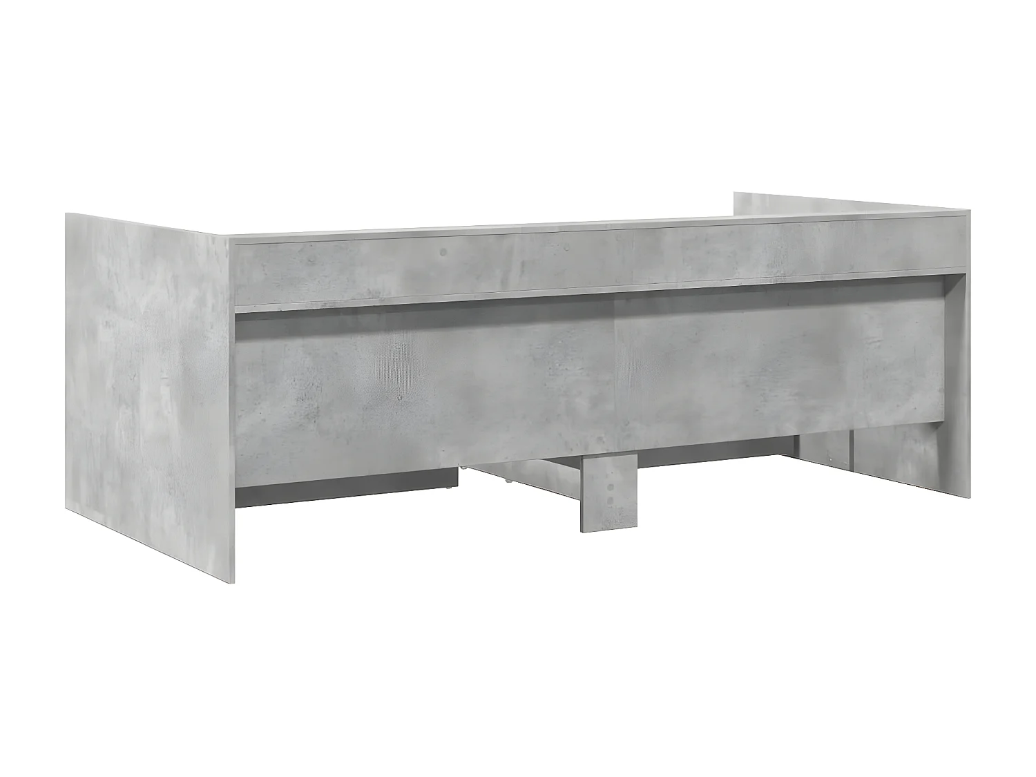 Lit de jour et tiroirs gris béton 90x190 cm bois d'ingénierie