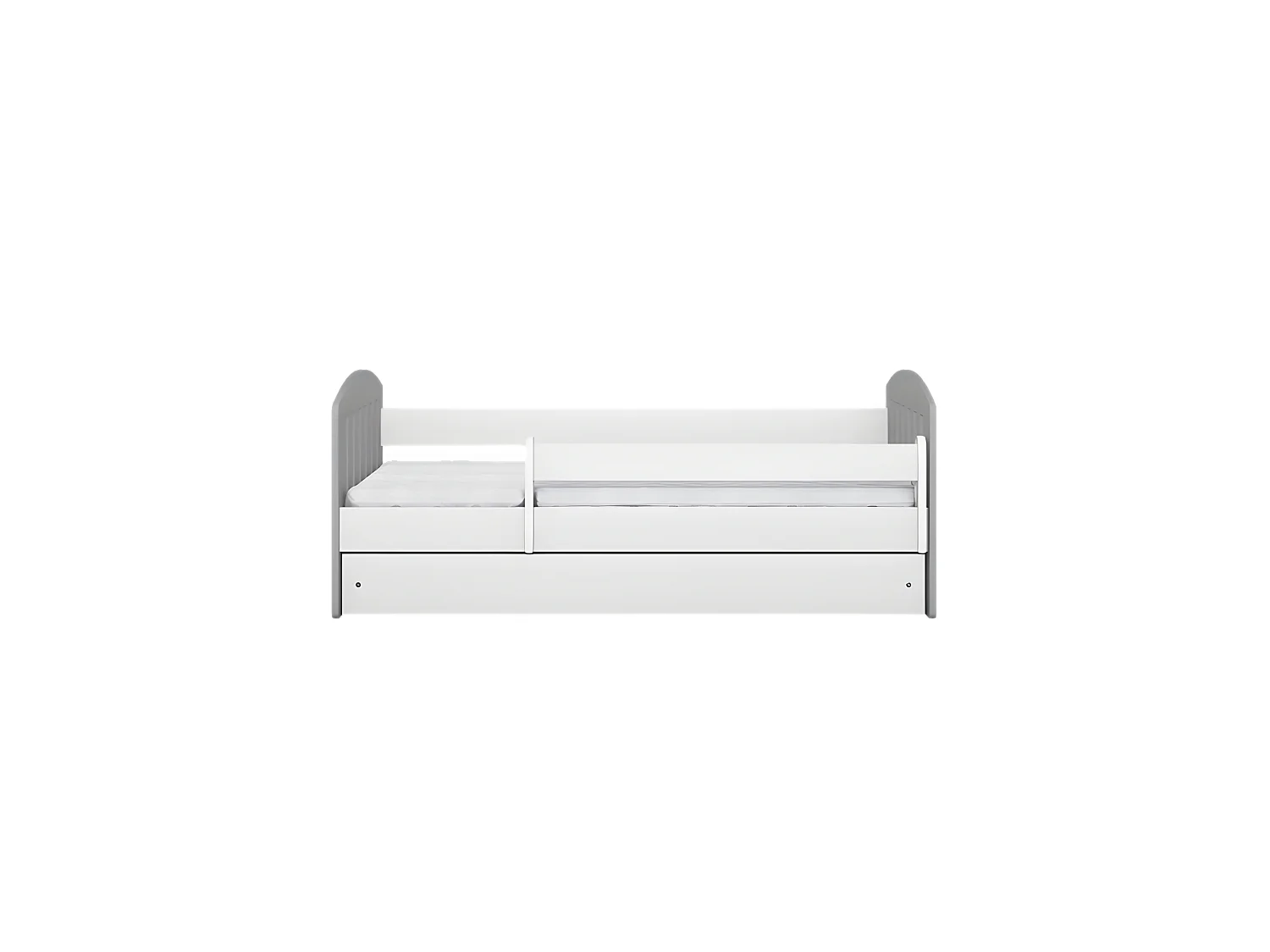 cama clásica 1 gris mix con cajón sin colchón 180/80