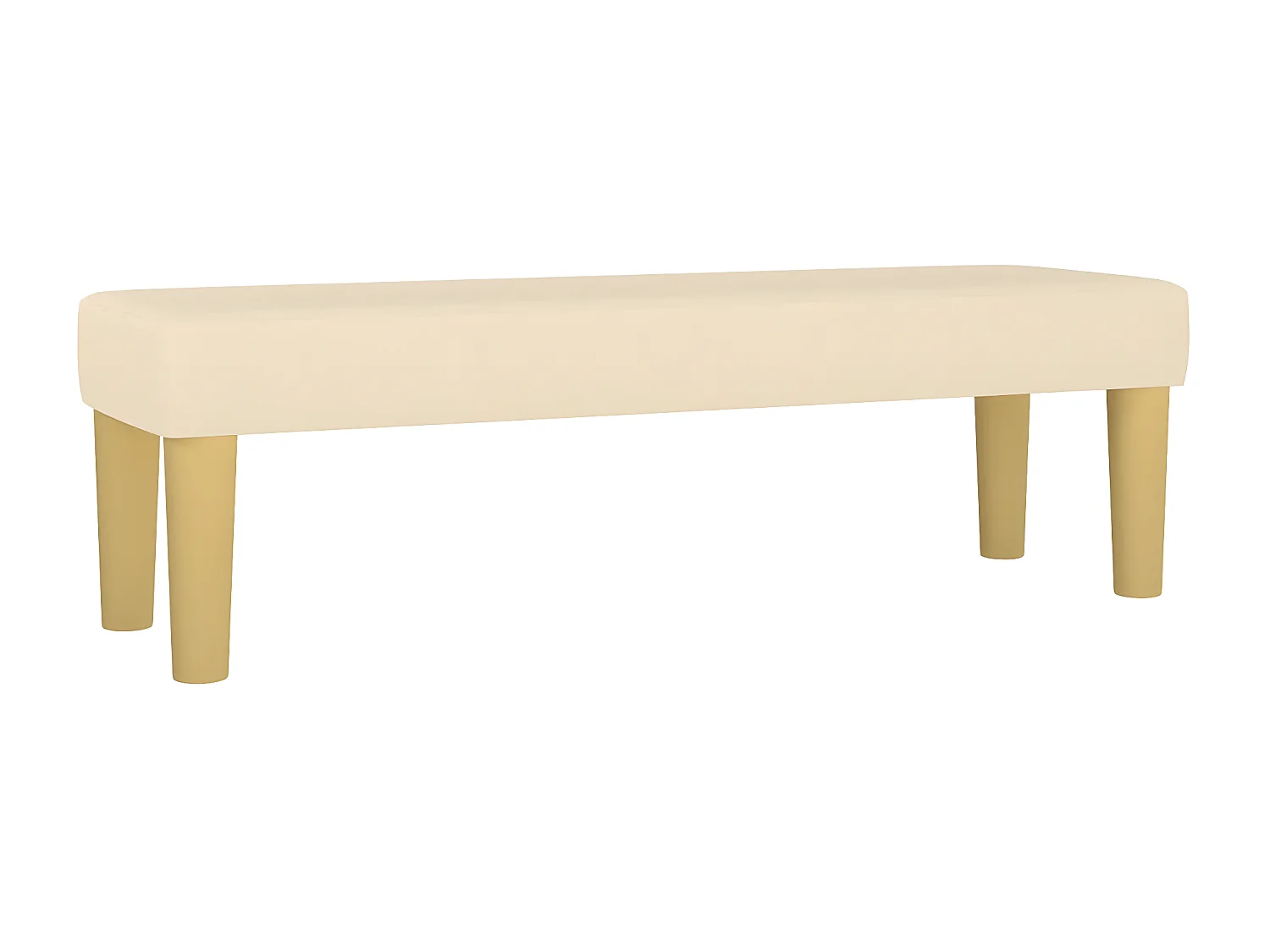 Cama box spring con colchón tela color crema 180x200 cm