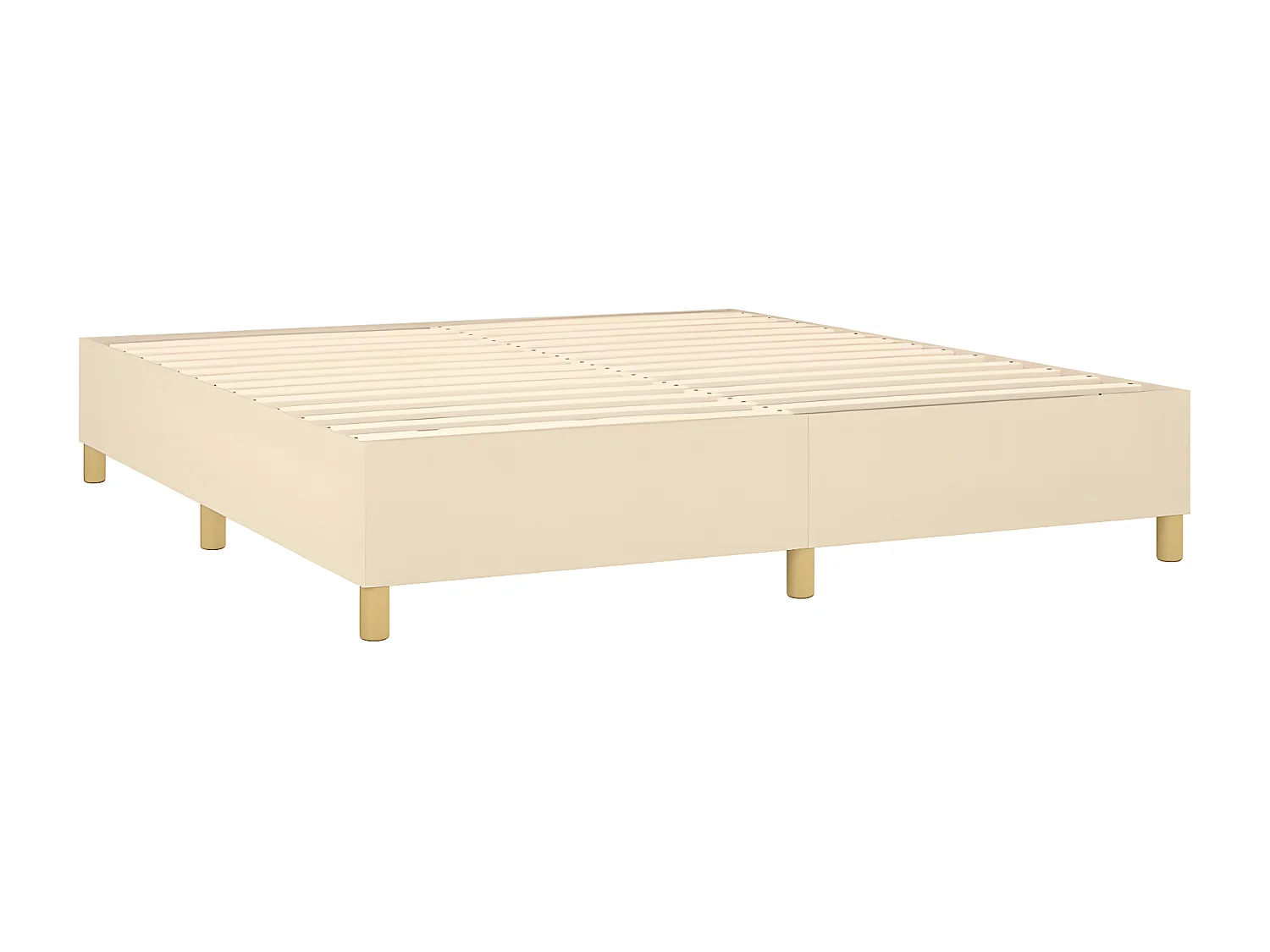 Cama com molas/colchão 180x200 cm tecido cor creme