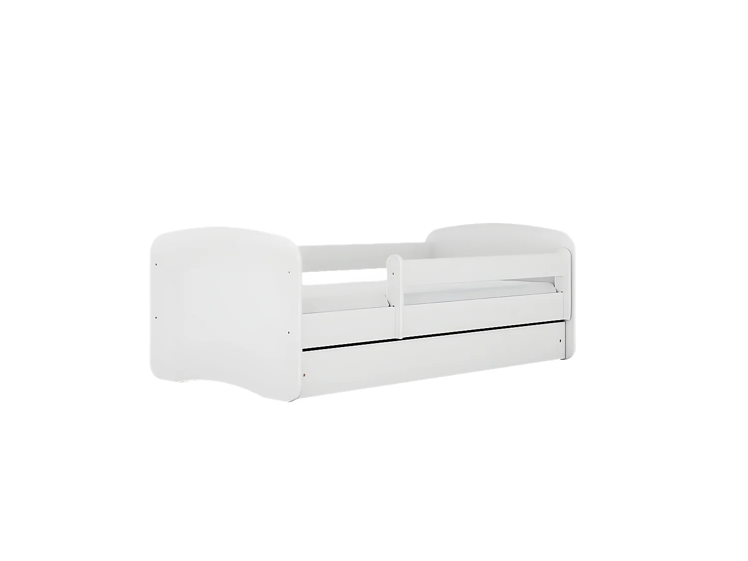 Lit babydreams blanc sans motif sans tiroir avec matelas 180/80