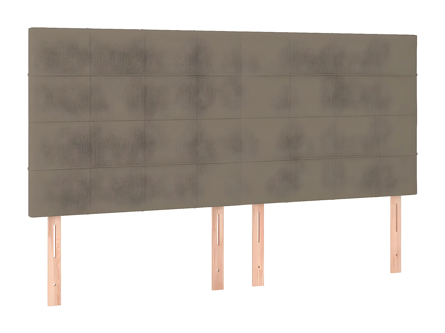 Cama box spring con colchón tela gris taupe 180x200 cm