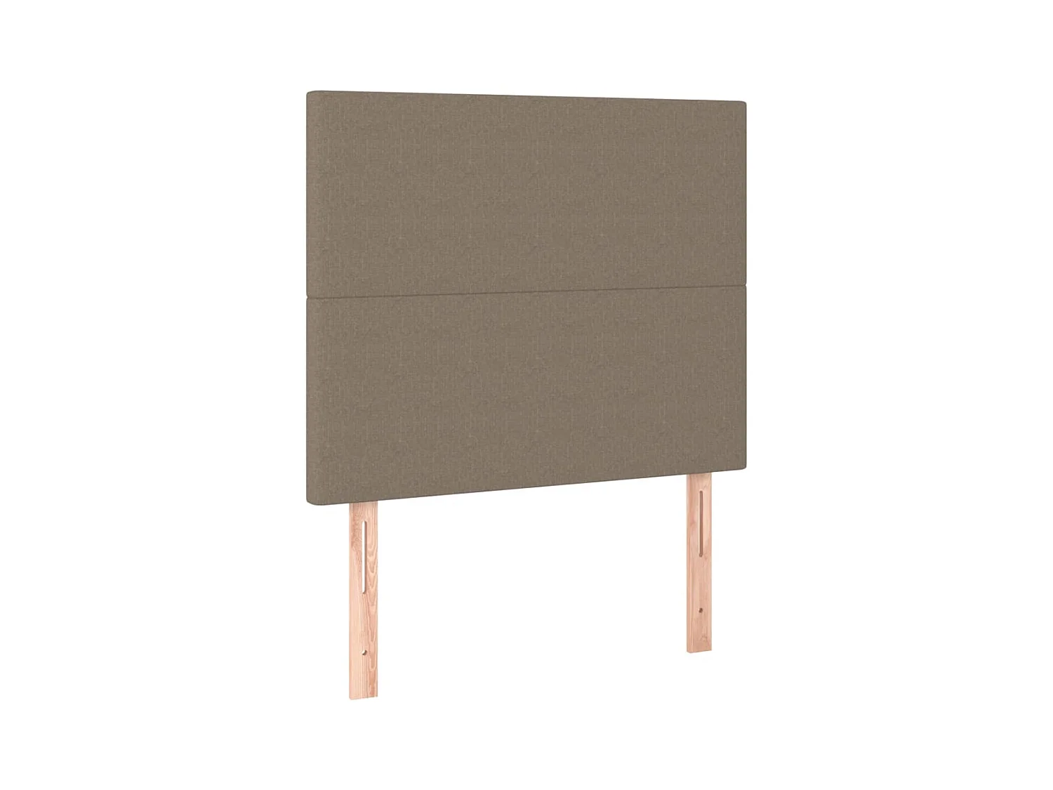 Cama box spring con colchón tela gris taupe 80x200 cm