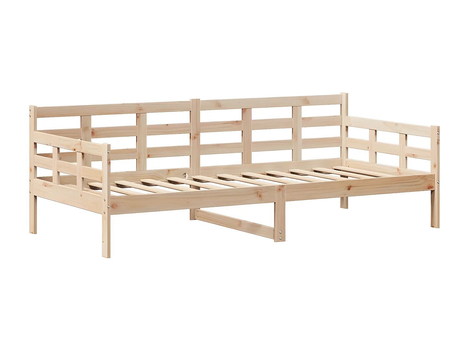 Ensemble de lit de jour et de banc et toit 90x190 cm pin massif