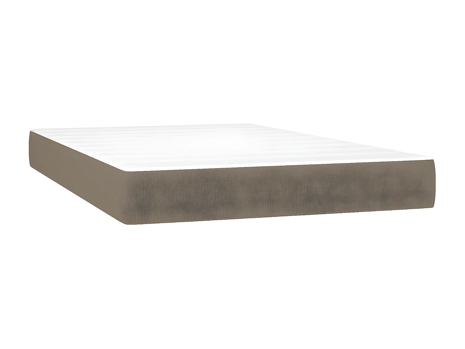 Lit à sommier tapissier avec matelas Taupe 120x200 cm Tissu