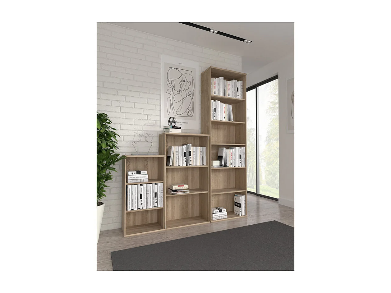 Bibliothèque / Étagère H. 111 x L. 54 cm décor chêne sonoma - MARIA