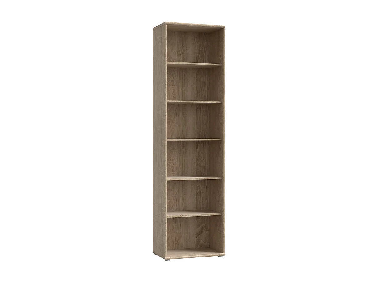 Bibliothèque / Étagère H. 198 x L. 54 cm décor chêne sonoma - MARIA