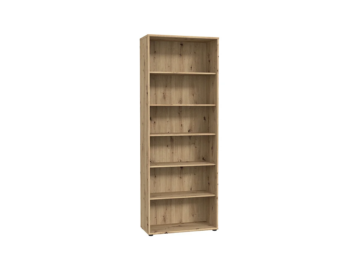 Bibliothèque / Étagère H. 198 x L. 74 cm décor chêne artisan - MARIA