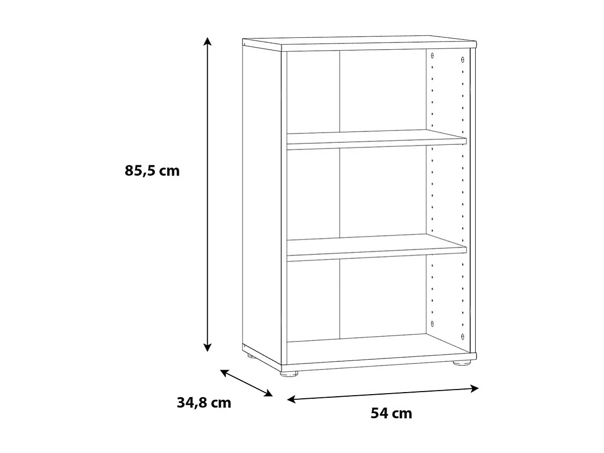 Bibliothèque / Étagère H. 86 x L. 54 cm décor bois vintage - MARIA