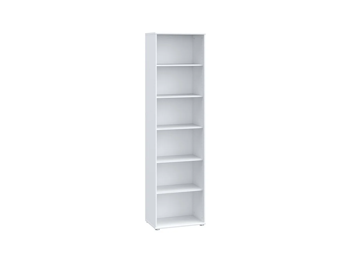 Bibliothèque / Étagère H. 198 x L. 54 cm décor blanc - MARIA