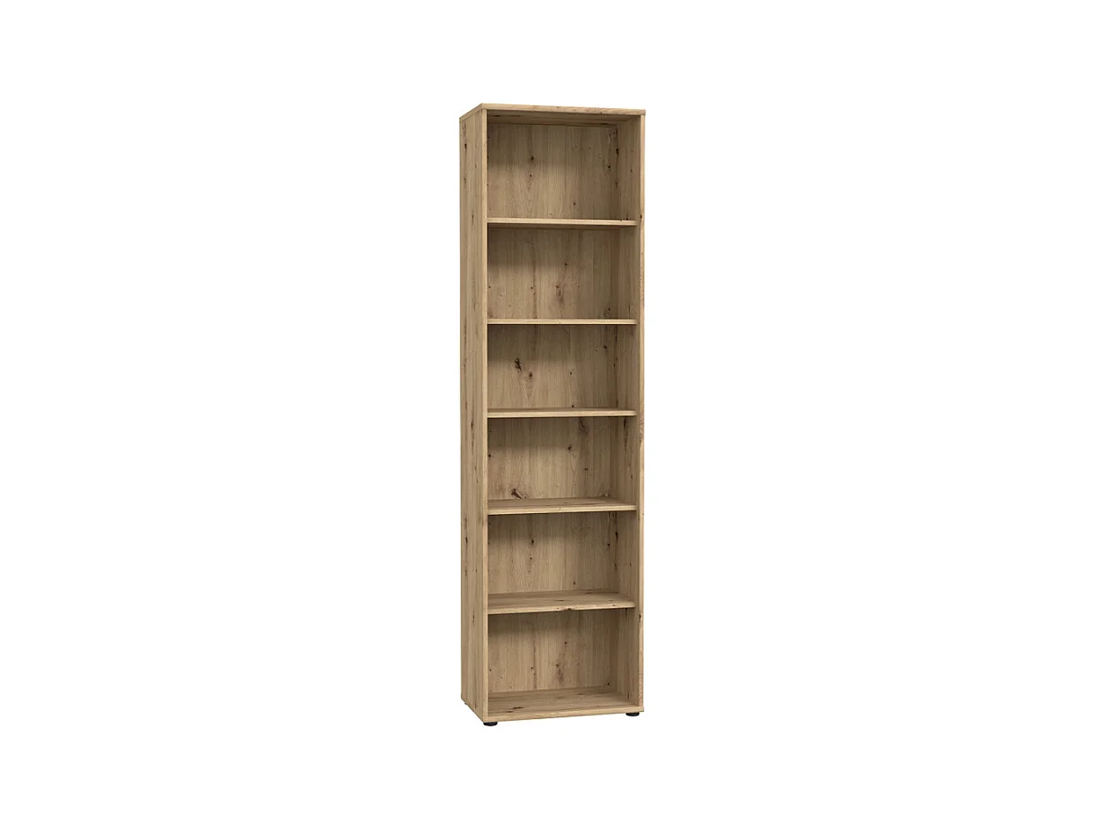 Bibliothèque / Étagère H. 198 x L. 54 cm décor chêne artisan - MARIA