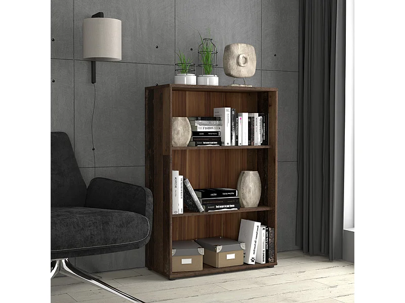 Bibliothèque / Étagère H. 111 x L. 74 cm décor bois vintage - MARIA