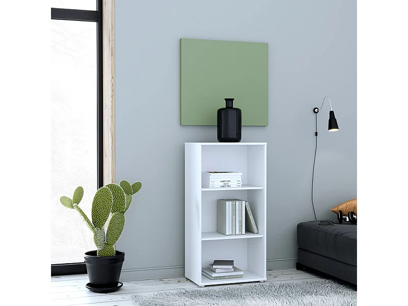 Bibliothèque / Étagère H. 111 x L. 54 cm décor blanc - MARIA