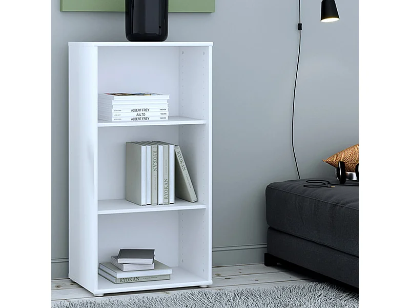Bibliothèque / Étagère H. 111 x L. 54 cm décor blanc - MARIA