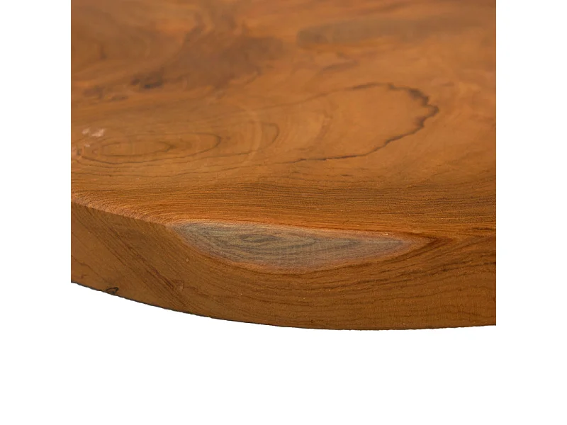 Planche à découper / plateau décoratif rond 30 cm bois de teck – NATE