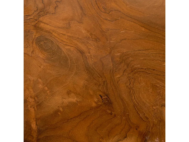 Planche à découper / plateau décoratif rond 30 cm bois de teck – NATE