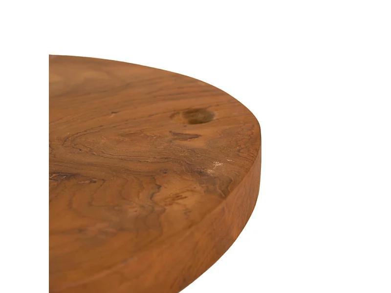 Planche à découper / plateau décoratif rond 30 cm bois de teck – NATE