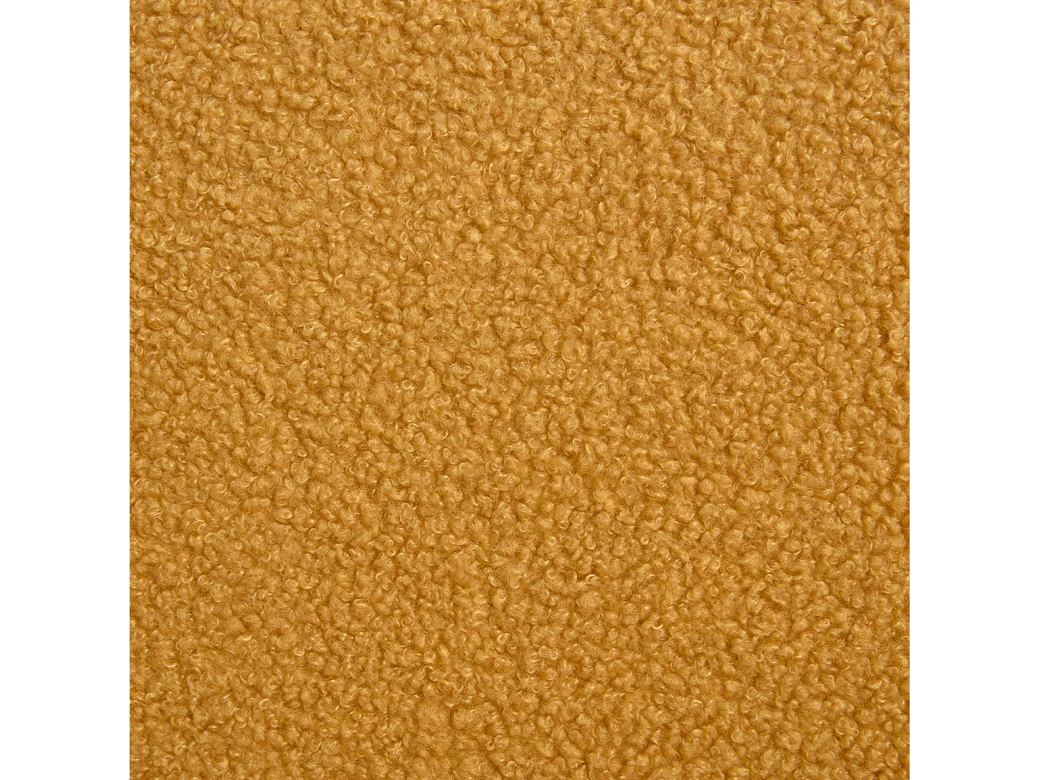 Fauteuil enfant en bois et tissu bouclette moutarde. ISAK L 47 x P 43.5 x H 50cm