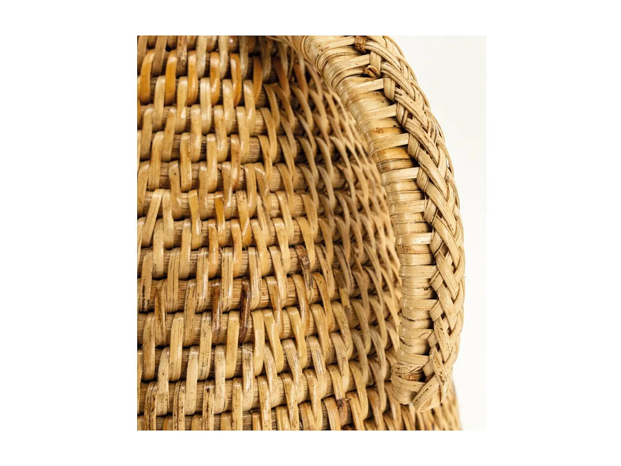 Thermos en inox et rotin