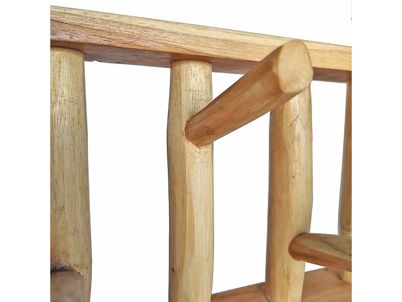 Patère/Porte-manteau mural 70 cm 8 crochets bois teck clair – ROBINSON