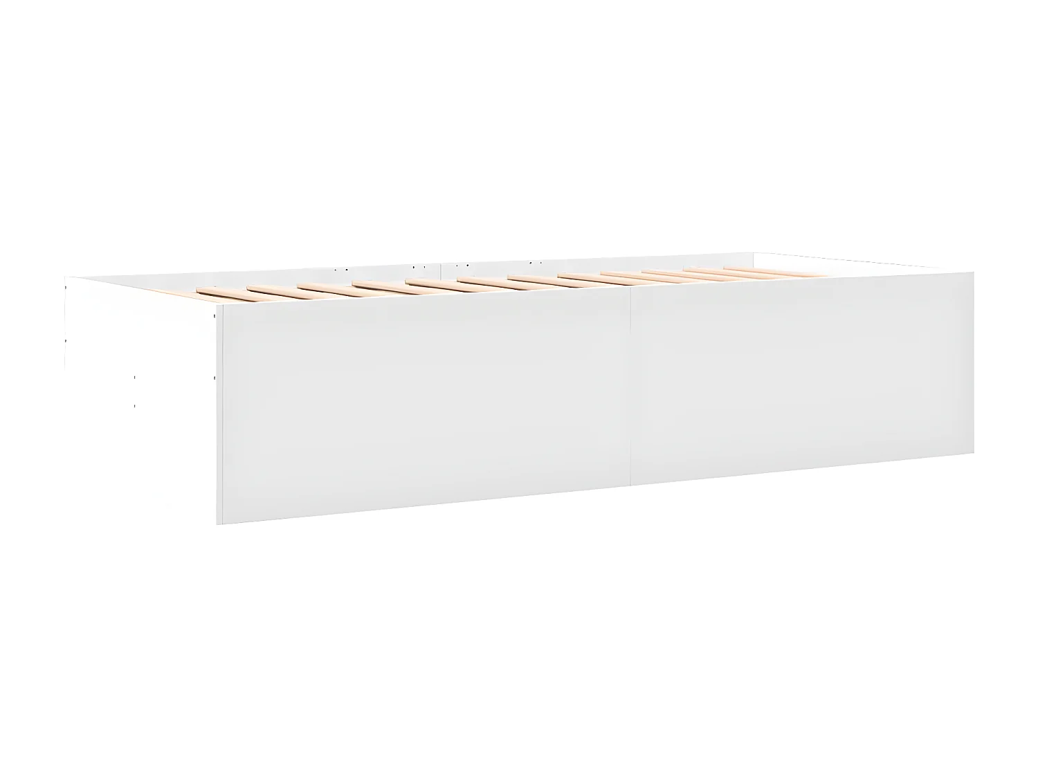 Sofá-cama c/ gavetas 100x200 cm derivados de madeira branco