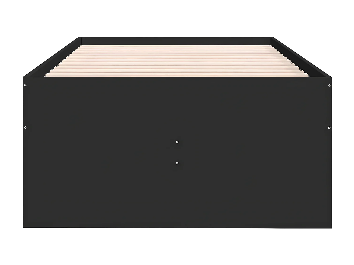 Tumbona con cajones madera de ingeniería negro 90x190 cm