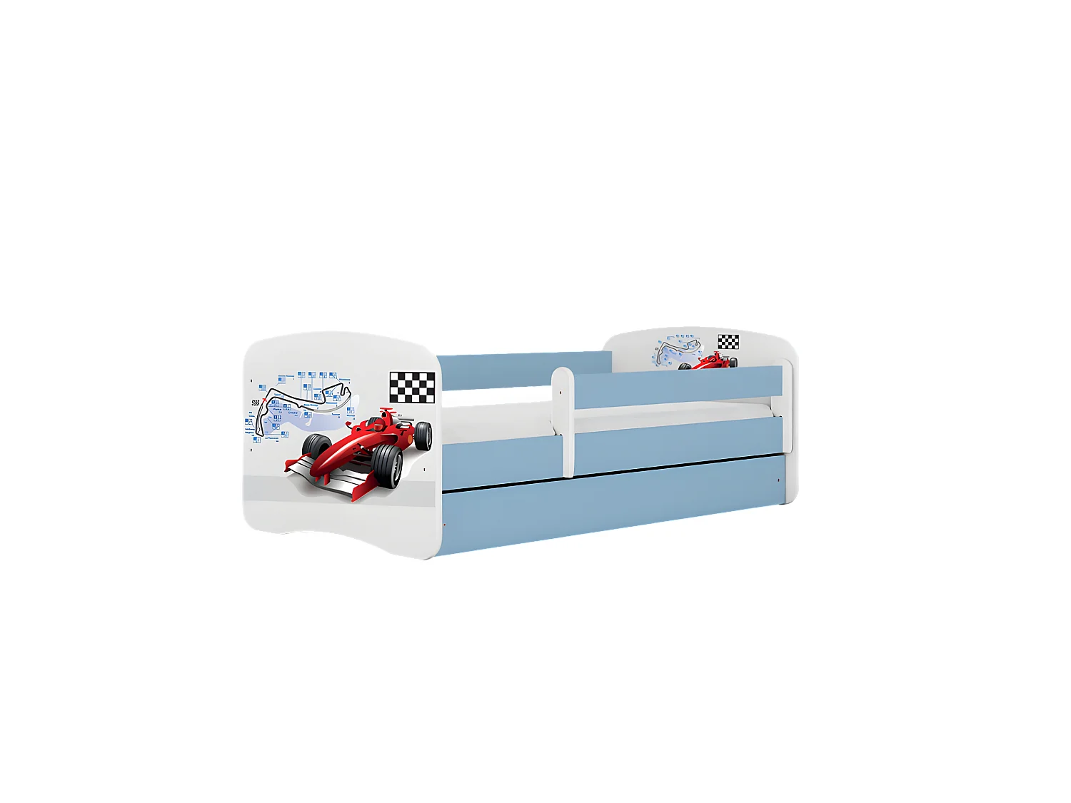 Lit babydreams bleu formule avec tiroir sans matelas 140/70