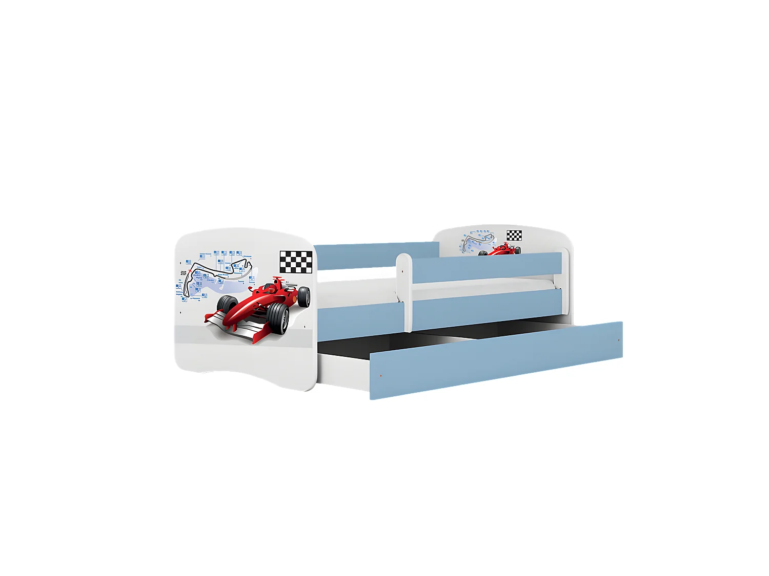 Lit babydreams bleu formule avec tiroir sans matelas 140/70