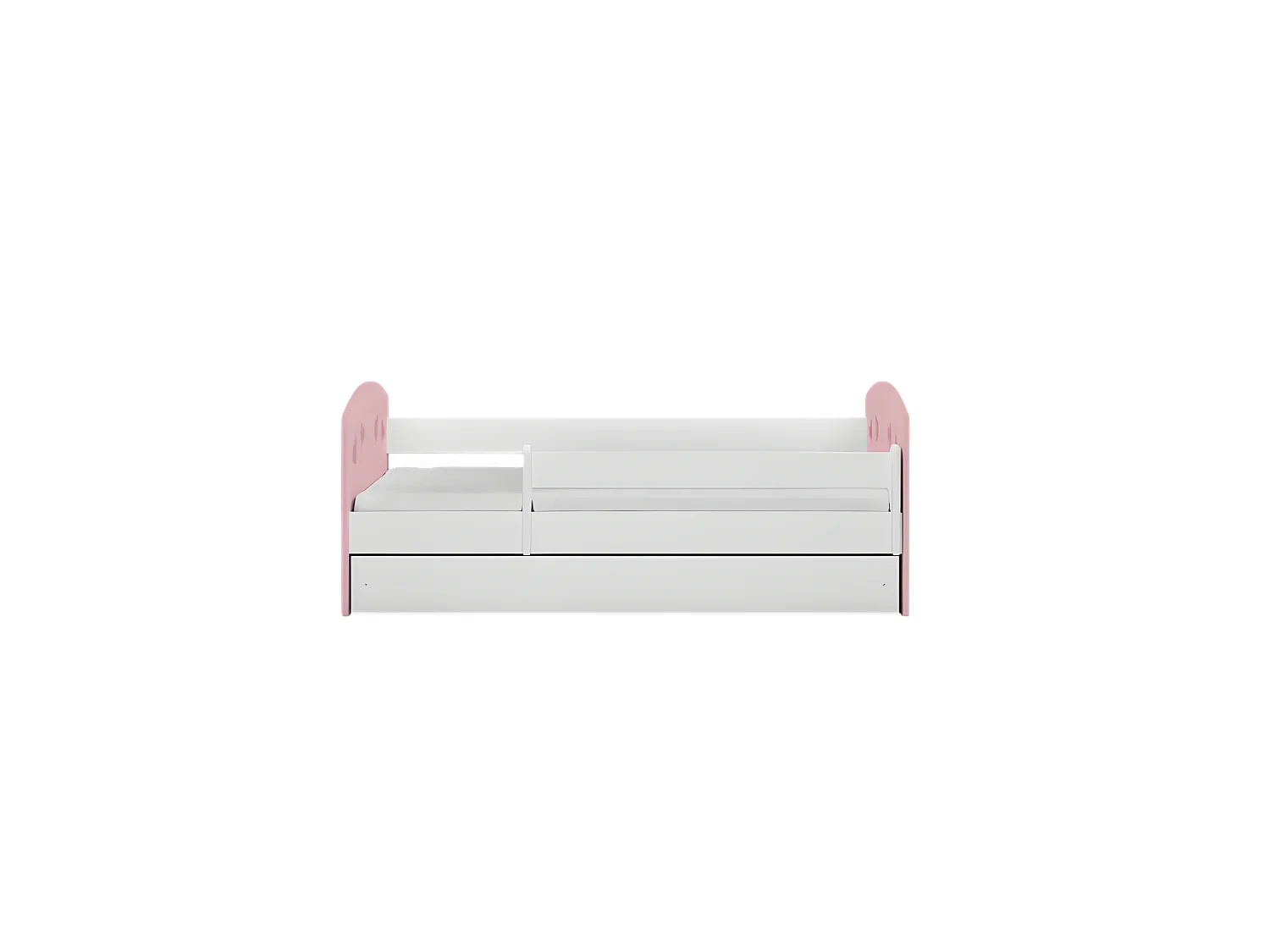 Lit Julia mix rose pâle avec tiroir sans matelas 160/80