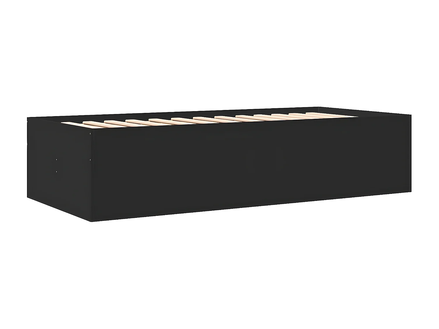 Sofá-cama c/ gavetas 100x200 cm derivados de madeira preto