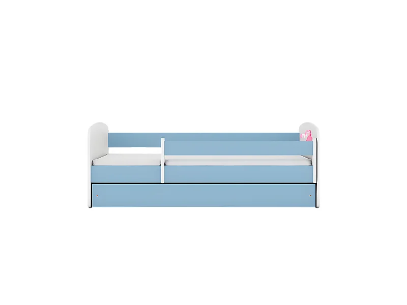 Lit babydreams bleu princesse cheval sans tiroir avec matelas 180/80
