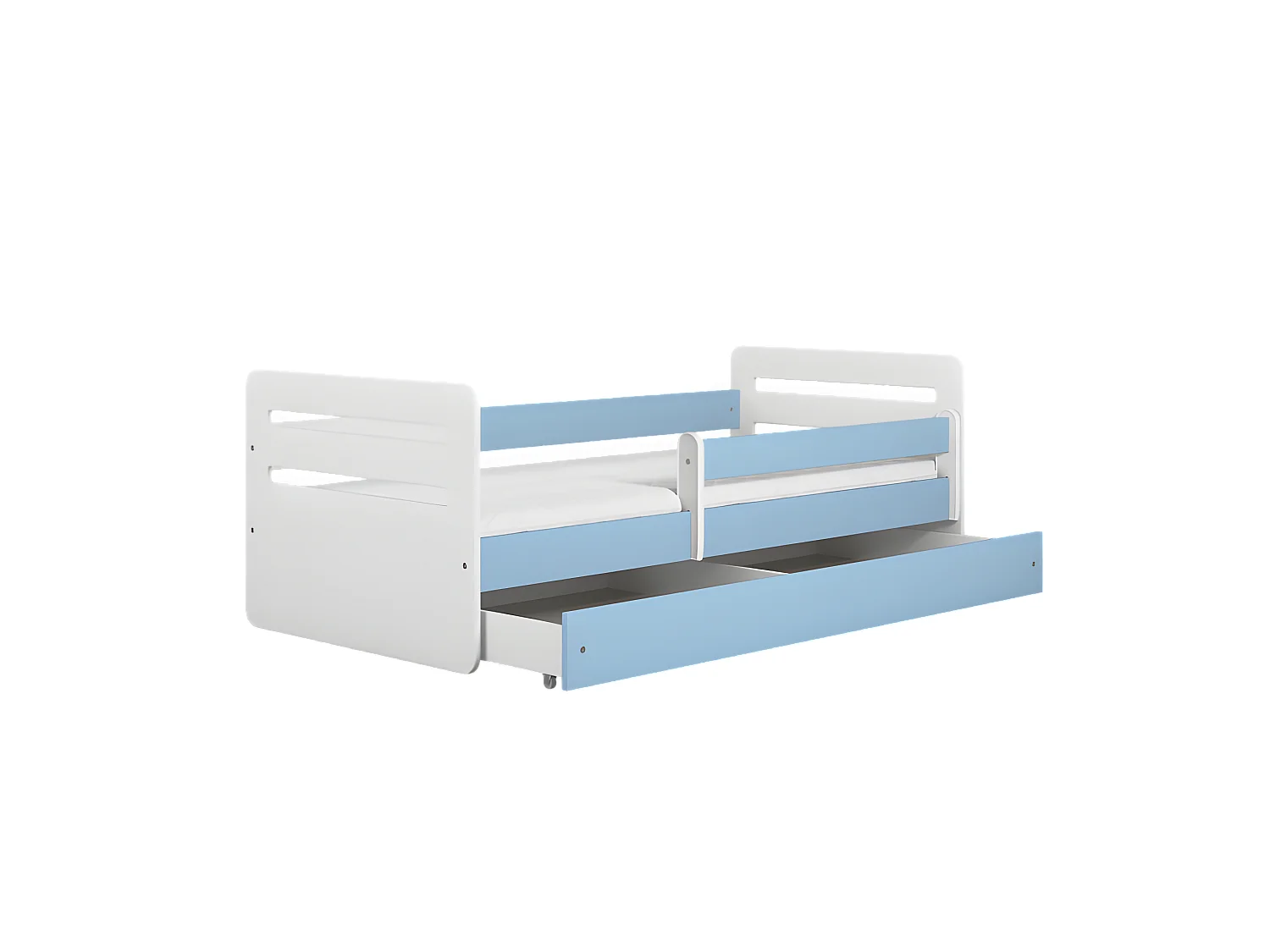 Lit tomi bleu sans tiroir sans matelas 160/80