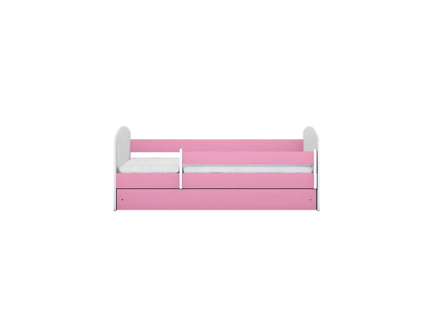 Lit classique 2 rose avec tiroir sans matelas 160/80