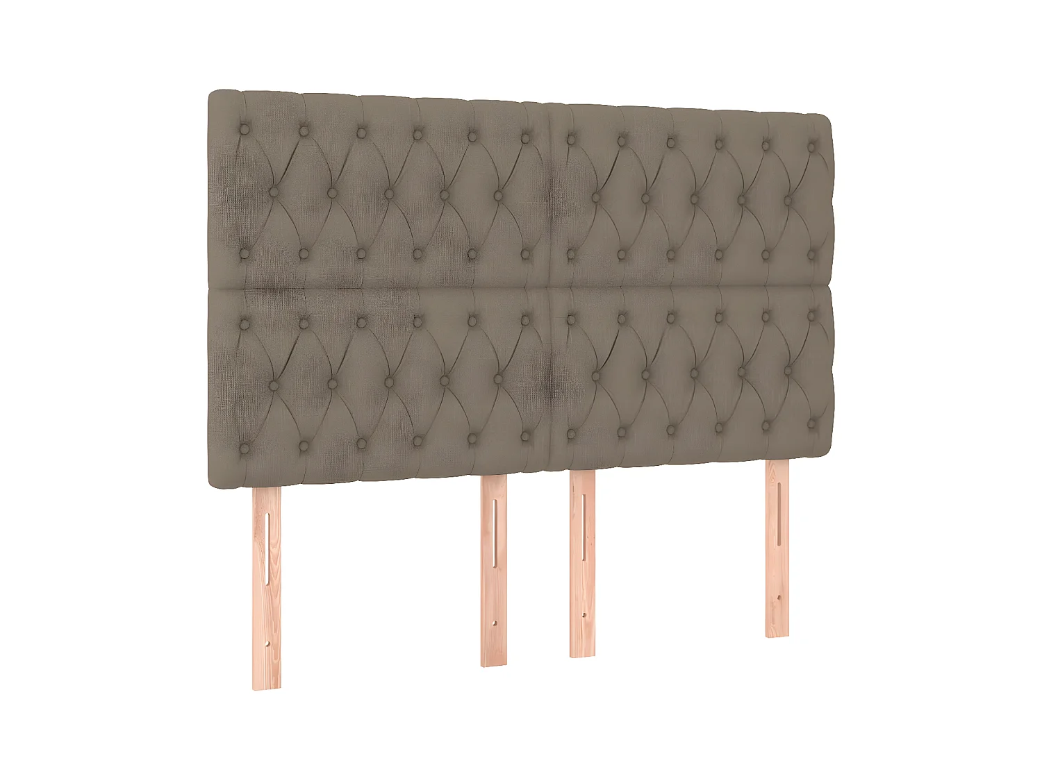 Lit à sommier tapissier avec matelas Taupe 140x190 cm Tissu