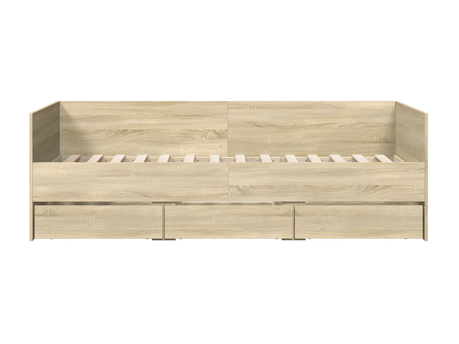 Tumbona con cajones madera ingeniería roble Sonoma 100x200 cm