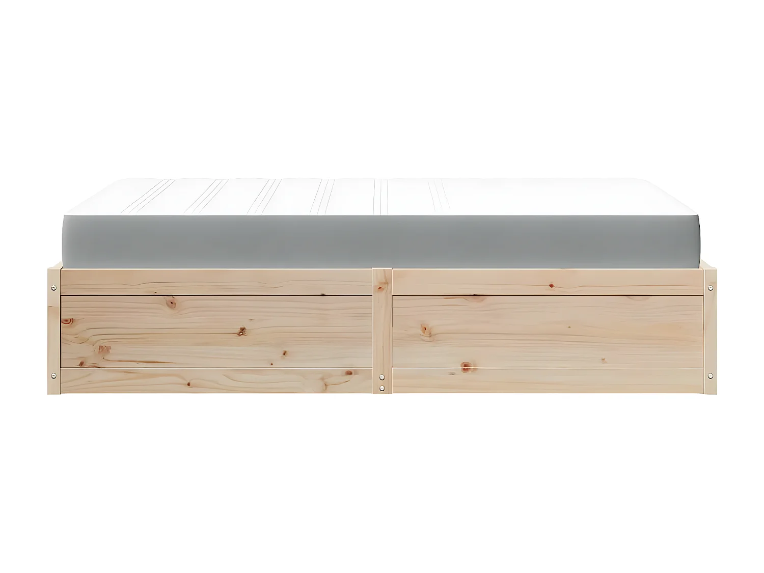 Lit avec matelas 140x190 cm bois massif de pin