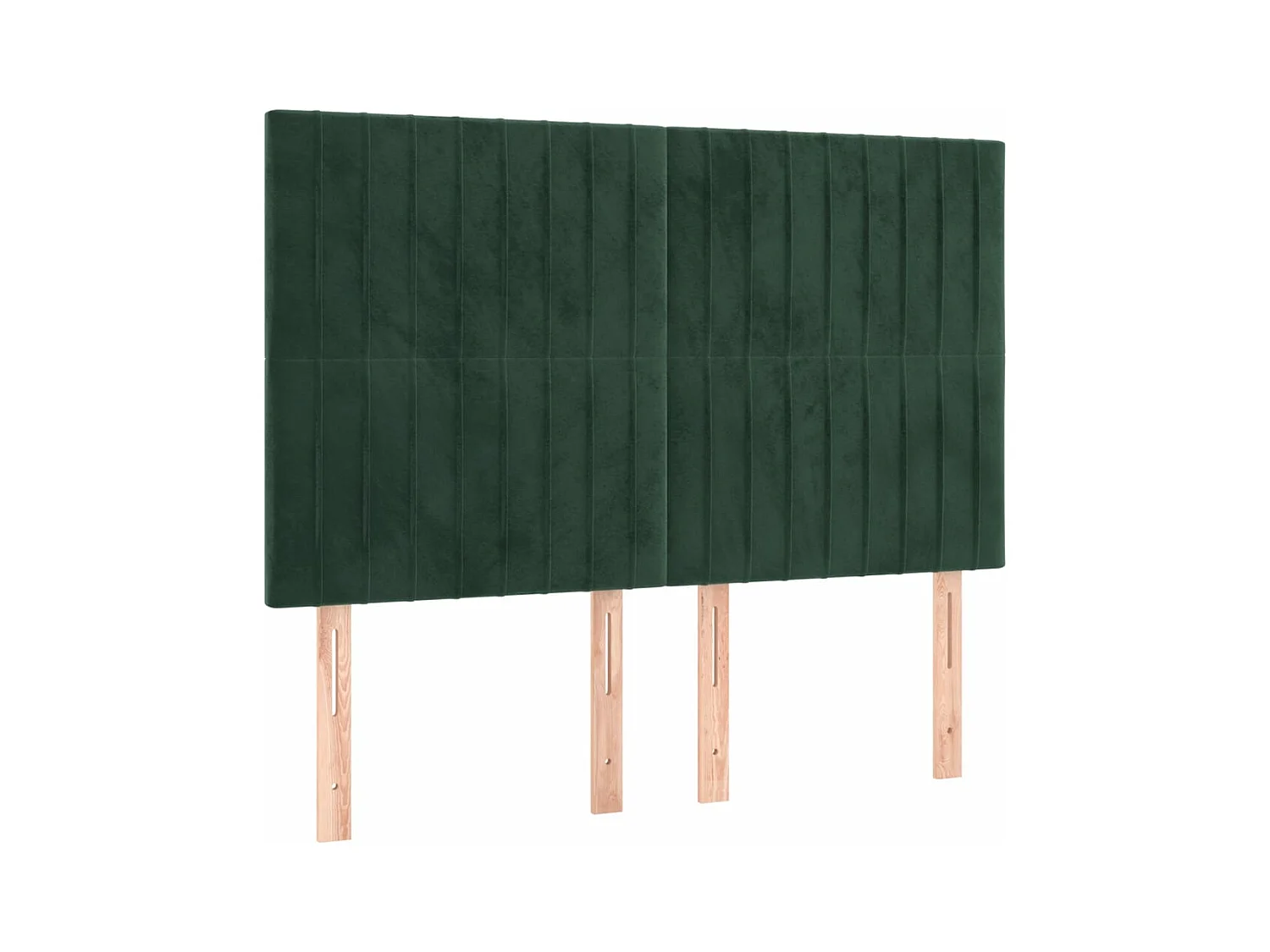 Lit à sommier tapissier et matelas Vert foncé 140x190cm Velours