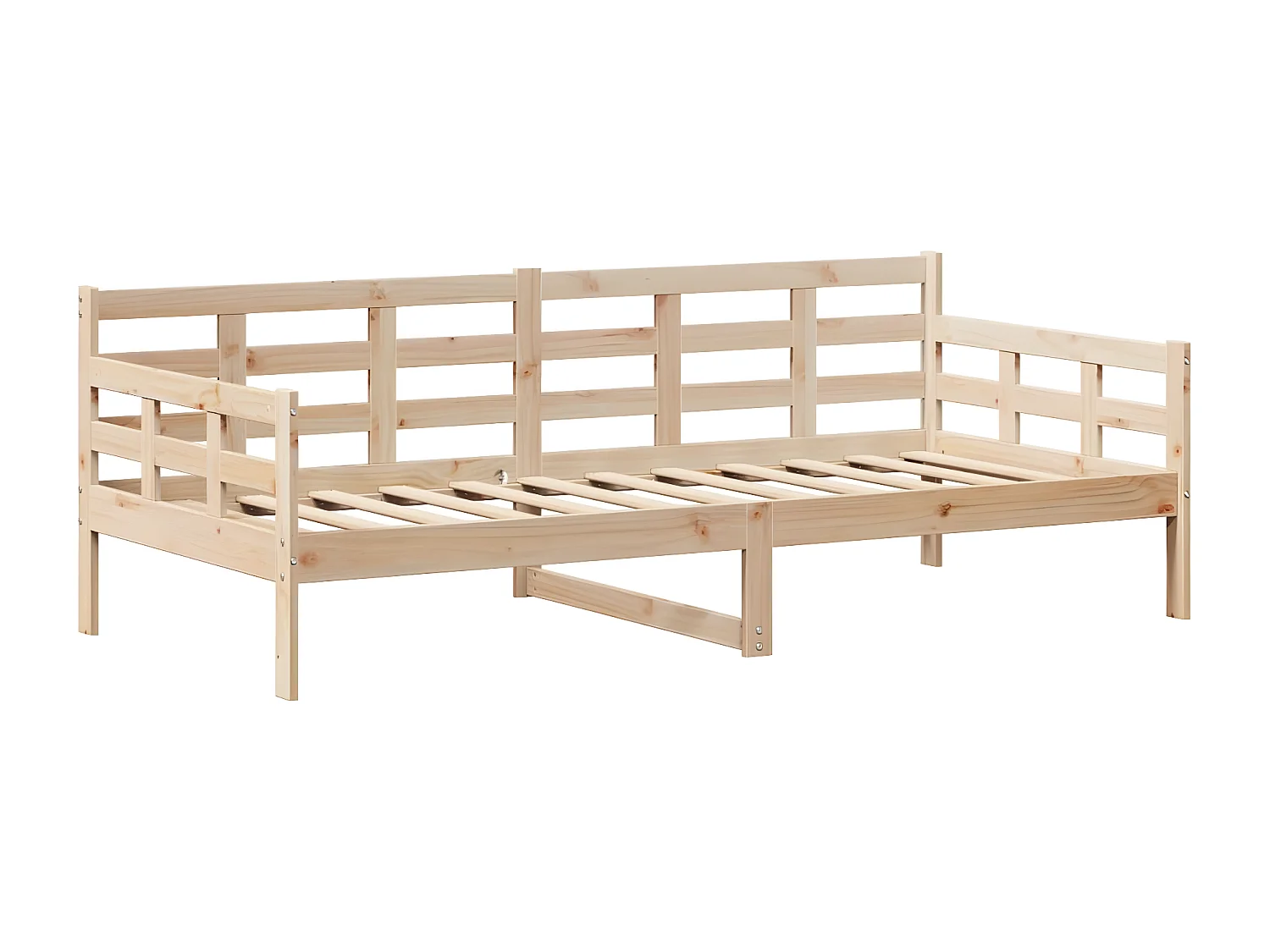 Conjunto de sofá-cama e banco c/ telhado 90x200 cm pinho maciço