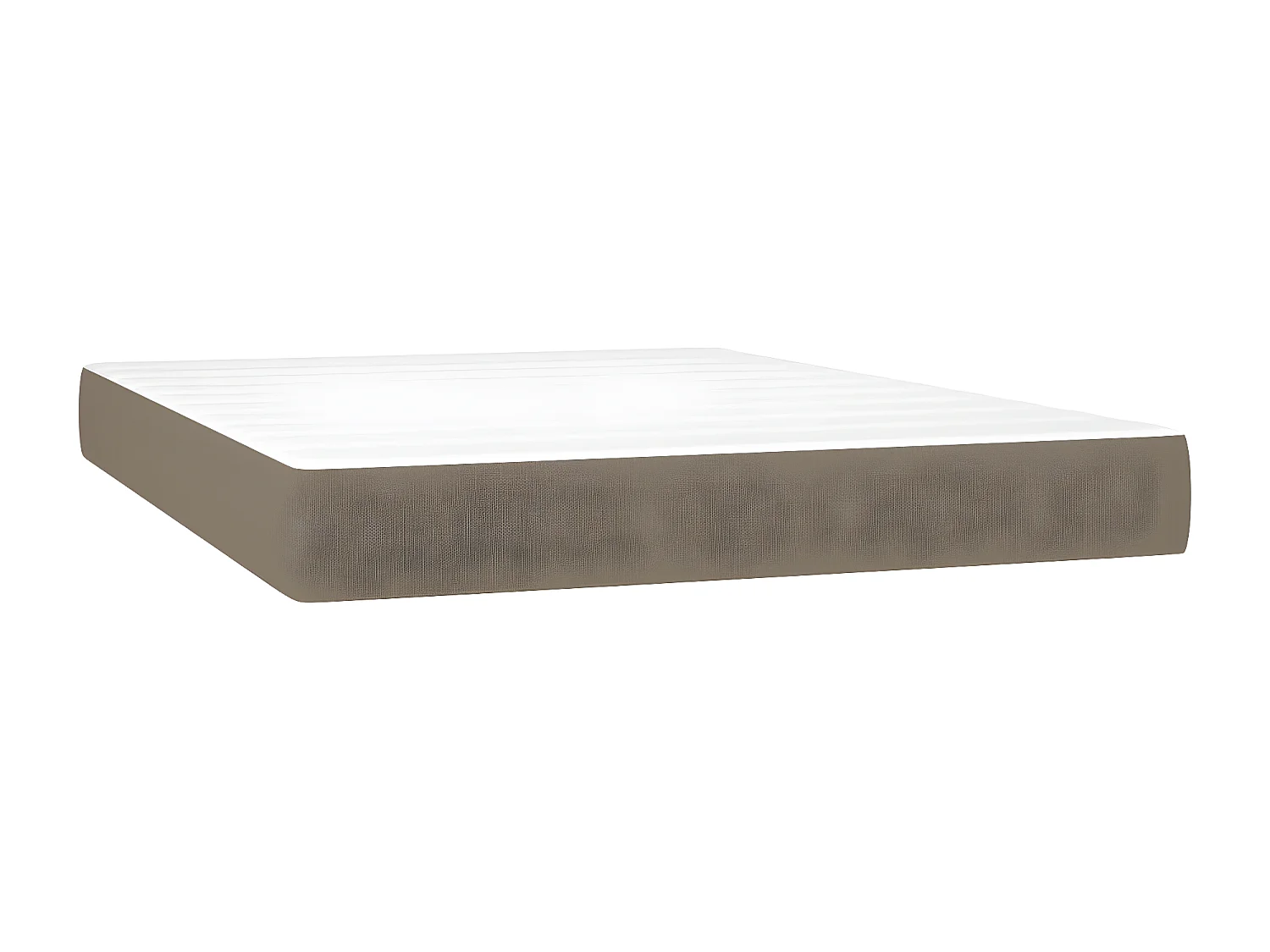 Lit à sommier tapissier avec matelas Taupe 140x200 cm Tissu