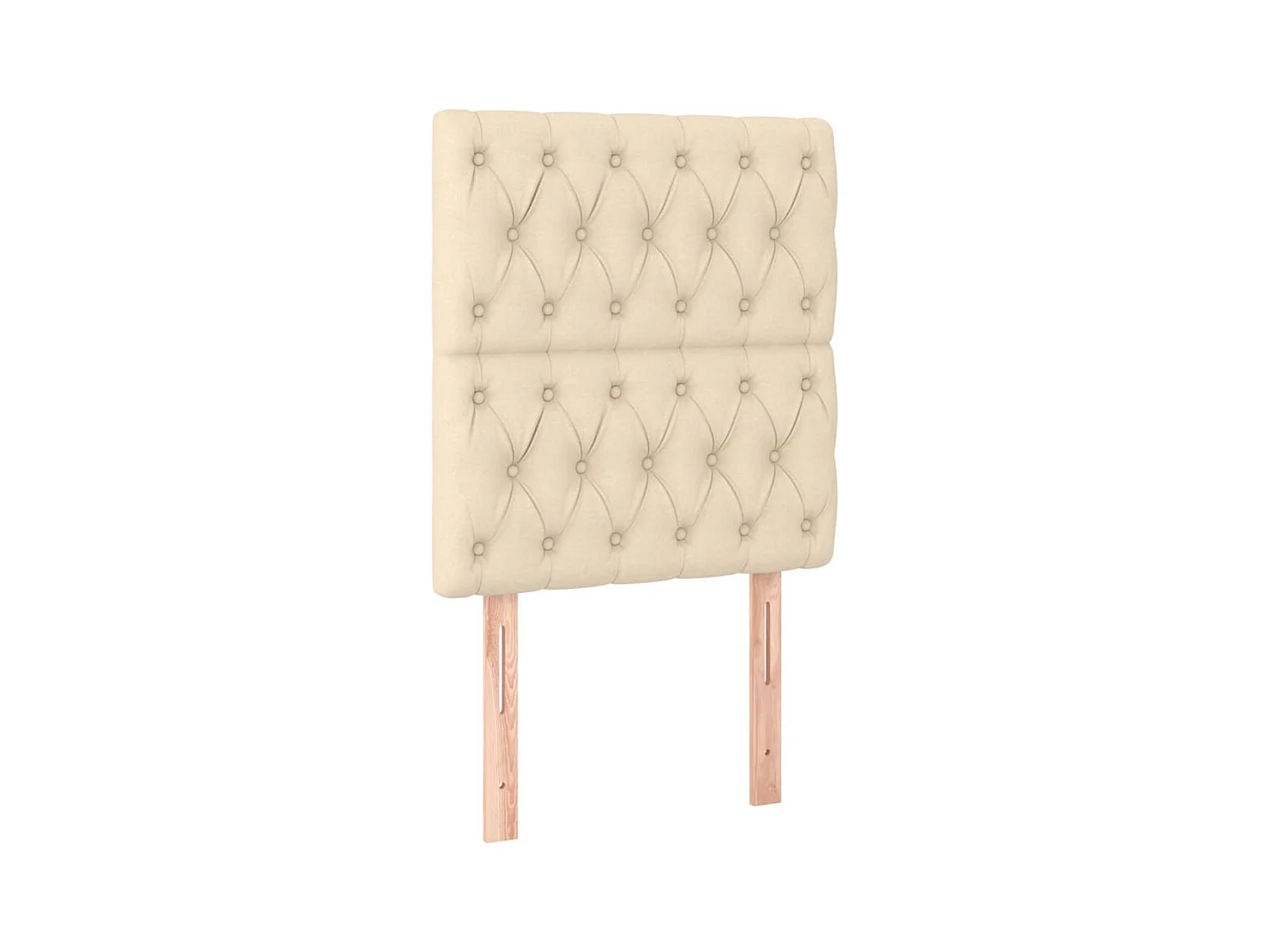 Lit à sommier tapissier avec matelas Crème 80x200 cm Tissu